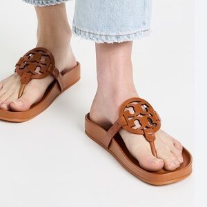 Tory Burch Miller Cloud Sandals In Bourbon Miele Size 8